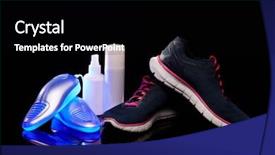  Presentation with sterilization - Slide deck having sterilized - sports shoes care electric shoes background and a black colored foreground