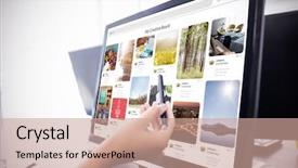  Presentation with cahsback website - Audience pleasing presentation design consisting of stern - composite image of website page backdrop and a coral colored foreground