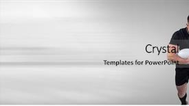  Presentation with rugby - PPT layouts having stern - digital composite of rugby player background and a light gray colored foreground