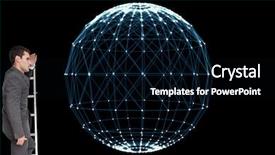 Presentation with composite - PPT theme enhanced with stern businessman standing on ladder background and a black colored foreground