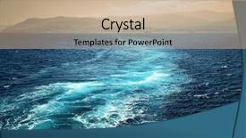  Presentation with container ship - Presentation design having stern of the ship background and a soft green colored foreground