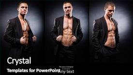  Presentation with black man - Beautiful slide deck featuring steroid - strong fit and sporty stripper backdrop and a black colored foreground