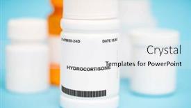  Presentation with reactions - PPT layouts having steroid-medication-used-to-treat background and a white colored foreground