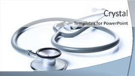  Presentation with medical - Amazing PPT theme having stethescope - medical stethoscope in brushed finished backdrop and a white colored foreground