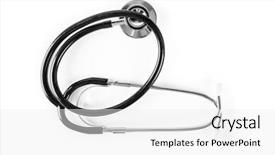  Presentation with condolence white wax candle - Audience pleasing slide deck consisting of stethescope - stetoskop on a white background backdrop and a white colored foreground