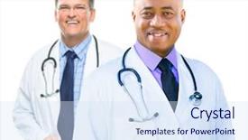  Presentation with african american doctors - Audience pleasing PPT layouts consisting of  backdrop and a  colored foreground
