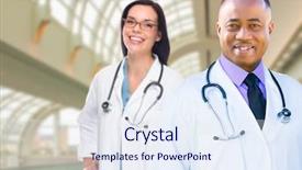  Presentation with african american doctors - PPT layouts with  background and a  colored foreground