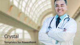  Presentation with male nurse - Slides featuring  background and a  colored foreground