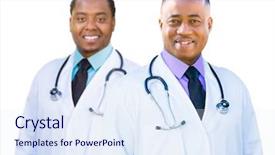  Presentation with african american doctors - Amazing PPT layouts having  backdrop and a  colored foreground