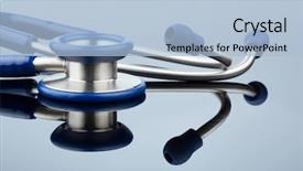  Presentation with medical profession - Theme having stethoscope against white background photo background and a  colored foreground