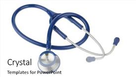  Presentation with medical profession - Cool new theme with stethoscope against white background symbol for professional medical profession and diagnostics backdrop and a white colored foreground