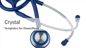  Presentation with medical profession - Presentation featuring stethoscope against white background symbol photo for the medical profession and diagnostics background and a white colored foreground