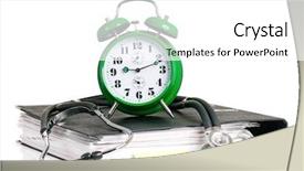  Presentation with file folder - Presentation theme consisting of stethoscope alarm clock and file background and a  colored foreground