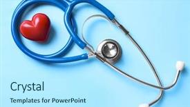  Presentation with red medical - Colorful presentation theme enhanced with stethoscope and red heart backdrop and a arctic colored foreground