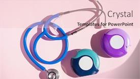  Presentation with inhaler - Audience pleasing PPT theme consisting of stethoscope-asthma-inhaler-medicine-medical backdrop and a lemonade colored foreground