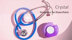  Presentation with inhaler - Slide set featuring stethoscope-asthma-inhaler-medicine-medical background and a lemonade colored foreground