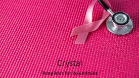  Presentation with children cancer awareness - Colorful slide set enhanced with stethoscope by pink breast cancer backdrop and a  colored foreground