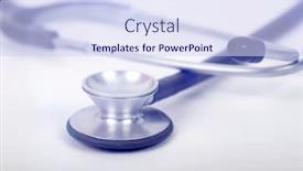  Presentation with instrument - Slide deck enhanced with stethoscope-close-up-photo-physical background and a sky blue colored foreground