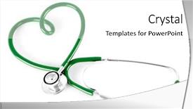  Presentation with medical heart - Amazing PPT layouts having stethoscope in shape of heart backdrop and a white colored foreground