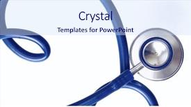 Presentation with medical sign - Audience pleasing PPT layouts consisting of stethoscope in the form backdrop and a sky blue colored foreground