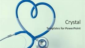  Presentation with medical sign - Amazing slide set having stethoscope in the form backdrop and a sky blue colored foreground