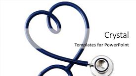  Presentation with shape heart - PPT layouts featuring stethoscope in the shape background and a  colored foreground