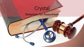  Presentation with medical book - Cool new presentation theme with stethoscope liegtn in a medical backdrop and a red colored foreground