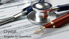  Presentation with medical billing - Audience pleasing PPT theme consisting of stethoscope on medical billing statement backdrop and a light gray colored foreground
