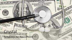  Presentation with medical error gavel and stethoscope - Slides enhanced with stethoscope on money background - medical background and a soft green colored foreground