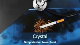  Presentation with lung - Presentation with stethoscope on x-ray lung background and a ocean colored foreground