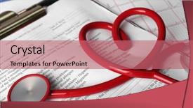  Presentation with patient safety - Slides enhanced with stethoscope and patient card close background and a coral colored foreground