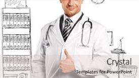  Presentation with well - Slides having stethoscope shows well done background and a  colored foreground