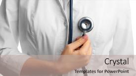  Presentation with heart hands - Colorful PPT theme enhanced with stethoscope with heart in doctor backdrop and a  colored foreground