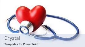  Presentation with heart - PPT layouts enhanced with stethoscope-with-heart-isolated background and a light blue colored foreground