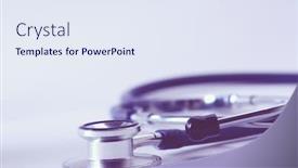  Presentation with reflection - Amazing presentation theme having stethoscope-with-reflection-stethoscope-background backdrop and a sky blue colored foreground