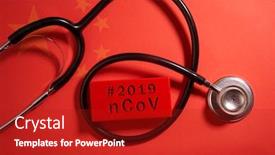  Presentation with 2019 - Slide set consisting of stethoscope-with-word-ncov-short background and a crimson colored foreground