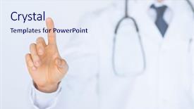  Presentation with virtual - Presentation featuring stethoscope working with virtual screen background and a sky blue colored foreground