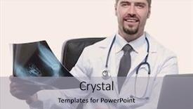  Presentation with metabolic syndrome doctor examining - PPT layouts with stetoscope - doctor examines an x-ray sitting background and a light gray colored foreground