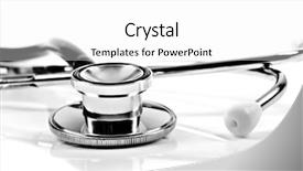  Presentation with pure white - Cool new presentation theme with stetoscope - doctor's stethoscope on a pure backdrop and a white colored foreground