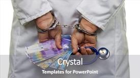  Presentation with banking bank vault door - PPT theme featuring stetoskop - doctor with swiss franc bank background and a  colored foreground