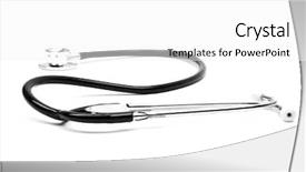  Presentation with background - Beautiful PPT theme featuring stetoskop on a white background backdrop and a  colored foreground