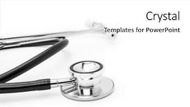  Presentation with white fragility - Slide set featuring stetoskop on a white background background and a  colored foreground