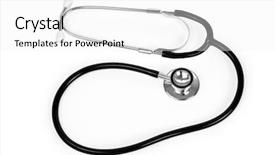  Presentation with condolence white wax candle - Slide deck featuring stetoskop on a white background background and a white colored foreground