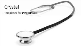  Presentation with simple minimalist white - Beautiful PPT theme featuring stetoskop on a white background backdrop and a  colored foreground