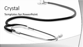  Presentation with condolence white wax candle - Colorful presentation enhanced with stetoskop on a white background backdrop and a  colored foreground