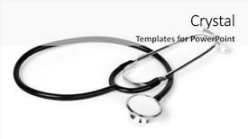  Presentation with white sparkle - Cool new presentation theme with stetoskop on a white background backdrop and a  colored foreground