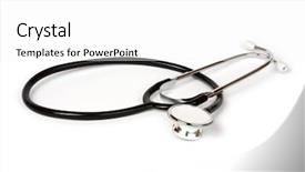  Presentation with angel in white - PPT theme enhanced with stetoskop on a white background background and a  colored foreground