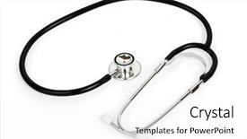  Presentation with planet earth on white - Cool new PPT theme with stetoskop on a white background backdrop and a  colored foreground