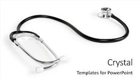  Presentation with background - Theme consisting of stetoskop on a white background background and a  colored foreground