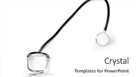  Presentation with teachnology and brain white - PPT layouts featuring stetoskop on a white background background and a  colored foreground